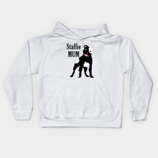 Staffie Mum BW Kids Hoodie